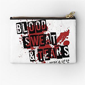 blood sweat & tears - black Zipper Pouch