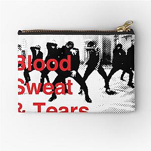 BTS Blood Sweat and Tears halftone design on light bg Zipper Pouch