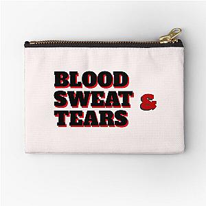 Blood sweat and tears (red and black) Zipper Pouch