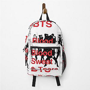 BTS Blood Sweat and Tears halftone design on light bg Backpack