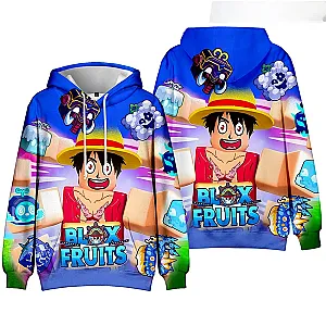 ROBLOX Cartoon Game Blox Fruits Trendy Casual Fashion 3D Hoodies