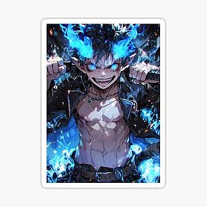 Rin Okumura Blue Exorcist Anime Demon Blue Flames Intense Power