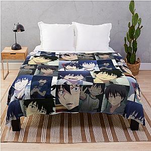 Blue Exorcist Rin Okumura Inspired Collage Design Throw Blanket
