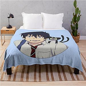 Blue Exorcist Rin Okumura and Kuro Throw Blanket