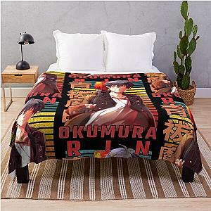Rin Okumura Blue Exorcist Retro Anime Design Throw Blanket