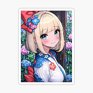 Shiemi Moriyama Blue Exorcist Anime Girl Yukata Flowers Summer Smile Sticker