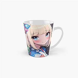 Shiemi Moriyama Blue Exorcist Anime Girl Yukata Flowers Summer Rain Smile Tall Mug