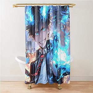 Rin Okumura Blue Exorcist Anime Blue Demon Power Fight Shower Curtain
