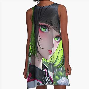 Blue Exorcist Anime Neon Rain Intensity A-Line Dress