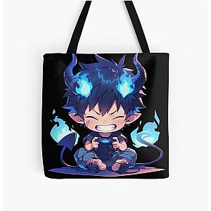 Rin Okumura Gaming Flame Blue Exorcist Anime Tote Bag