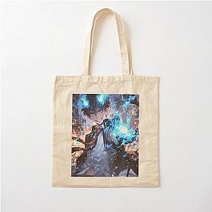Rin Okumura Blue Exorcist Anime Blue Demon Power Fight Cotton Tote Bag