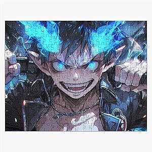 Rin Okumura Blue Exorcist Anime Demon Blue Flames Intense Power Puzzle
