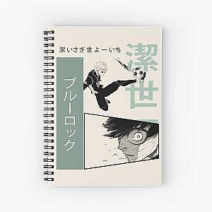 Blue Lock Yoichi Isagi + Seishiro Nagi (BlackGreen) Spiral Notebook