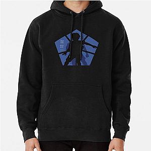 Blue lock anime characters silhouette yoichi isagi Pullover Hoodie RB2104