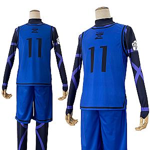 Blue Lock Wig Football Training Uniform Anime Cosplay Costume