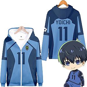 BLUE LOCK 3D Isagi Yoichi Cosplay Zip Hooded Jacket