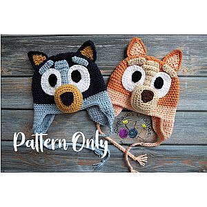 Bluey and Bingo Blue Heeler And Red Heeler Puppy Crochet Pattern ES1302