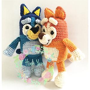 Bluey and Heeler Dog Crochet Toy Doll Pattern Tutorial ES1302