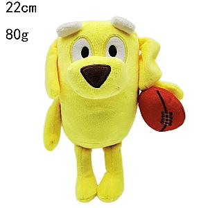 22CM Yellow Bluey Lucky Dog With Ball Plush