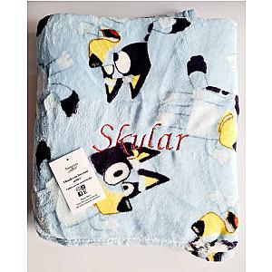 Bluey Dog Personalised Children's Character Bluey Blue Blanket ES1302