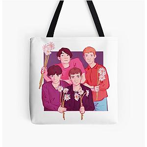 Blur with flowers All Over Print Tote Bag RB1608