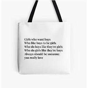 Blur Girls And Boys  Lyrics All Over Print Tote Bag RB1608