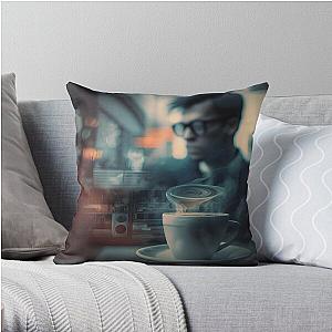 Blur Coffee and TV Throw Pillow RB1608