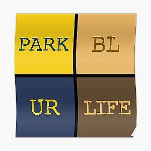 Blur band parklife squares design Poster RB1608