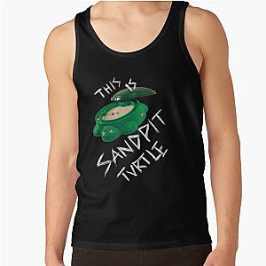 This Is Sandpit Turtle - bmth meme - white on black Tank Top RB1608