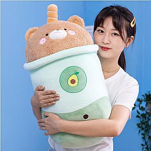 30-60cm Green Bear Boba Avocado Bubble Tea Plush