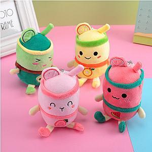 Boba Fruit Milk Tea Cup Plushes Key Chain