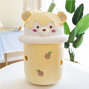 25-40cm Yellow Boba Bear Lemon Bubble Tea Cup Plush