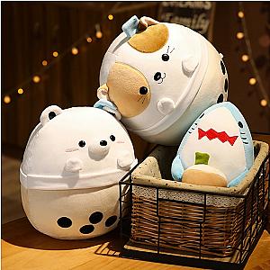 25cm White Boba Bubble Tea Bear Cat Shark Cosplay Doll Plush