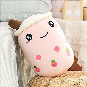 24-50cm Pink Strawberry Boba Bubble Tea Toy Plush