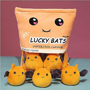 40cm Colorful Bag Of 8pcs Boba Milk Tea Pudding Soft Plush