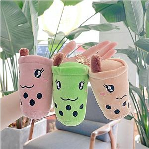 Boba Bubble Tea Cup Kawaii Plush Keychain