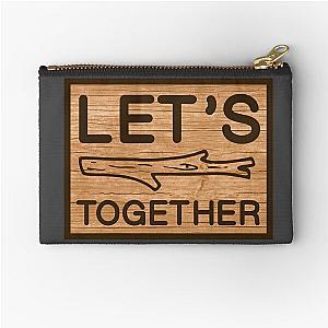 Lets Stick Together Hippie Bob Dylan Lyrics Humor Pun Funny Zipper Pouch