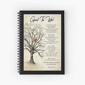 Against The Wind Lyrics Bob Seger & The Silver Bullet Band  - Cardinal Bird Couple  Spiral Notebook