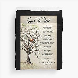 Against The Wind Lyrics Bob Seger & The Silver Bullet Band  - Cardinal Bird Couple  Duvet Cover