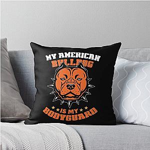 Bulldog Bodyguard Throw Pillow
