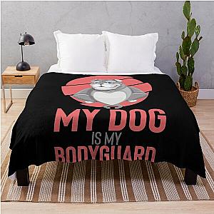 MY CUTE DOG IS ADORABLE THROW BLANKET
