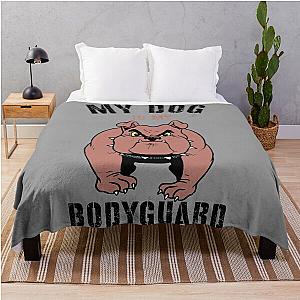 My dog is bodyguard throw blanket