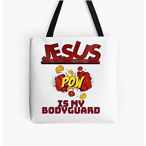 Jesus is my body guard Tote bag
