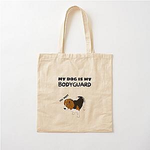 My Dog Is Bodyguard Cotton Tote Bag