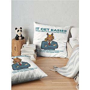 Bojack Horseman It Get Easier Back In 90 S Throw Pillow Premium Merch Store