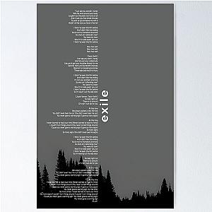 Exile Taylor Swift Bon Iver Folklore Album Poster