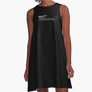 Bon Iver Aesthetic Love Quote Lyrics Black A-Line Dress