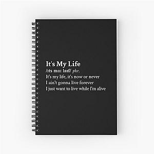 Bon Jovi Aesthetic Quote Lyrics Motivational Black Spiral Notebook