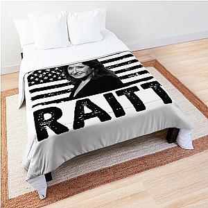 Retro American Flag Bonnie Raitt Music Gift Comforter