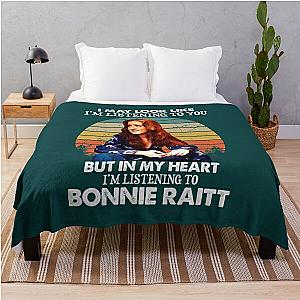 I May Look Like I'm Listening To You Bonnie Raitt Vintage Throw Blanket